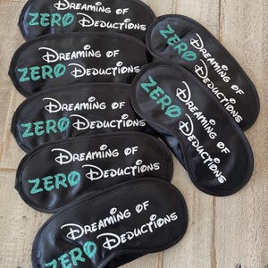 Dreaming of zero deductions sleep mask, Summit, Worlds cheer team gift, can be customized to your saying, eye mask, summit 2025