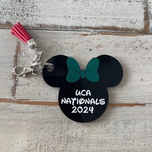 Custom cheer UCA Nationals Bag tags, can also do The One, Quest, D2, Summit, NCA