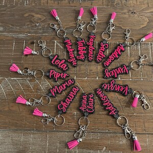 Personalized Keychain, Glitter Bag Tag, 2 Layer Acrylic Keychain. Great ...