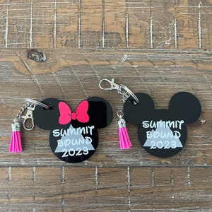 Summit Bound 2025, Custom Bag tags, Summit Bound, Disney D2, Summit 2025, cheer, your team, your colors, Summit Bid, boy cheerleader option