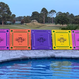 Floating Mahjong Table for Pool: Built-in Tile & Cup Holders. Pooling