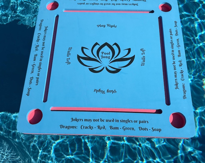 Mahjong for the Pool! Aqua Top and Pink Bottom. Pooljong, Floating ...