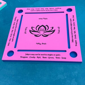 ¡Mesa flotante de Mahjong para billar, la original! hot pink blue bottom