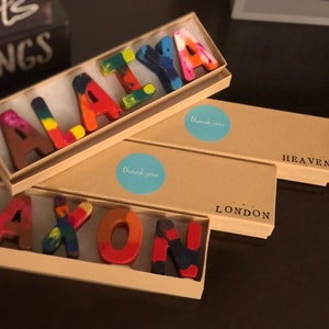 Nombre personalizado Crayones / Alfabeto Crayones Nombre Set / Regalos de Navidad / Regalos de cumpleaños / Regalos para niños / Vacaciones / Nombre de niños Crayones / Nombre personalizado Crayones