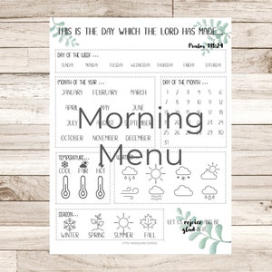 Menu Poranne / Kalendarz Suchościeralny