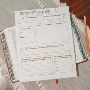 Sermon Notes For Kids