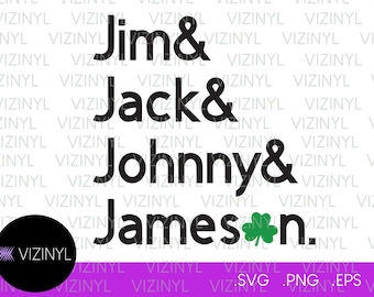Dia de São Patrício engraçado SVG: Jim Jack Johnny Jameson (arquivo digital)