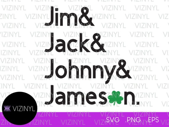 Jim Jack Johnny Jameson St. Patrick's Day Digital Files