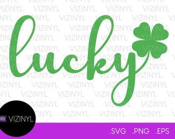 Lucky Shamrock SVG: St Patrick's Day Clover (Digital File)