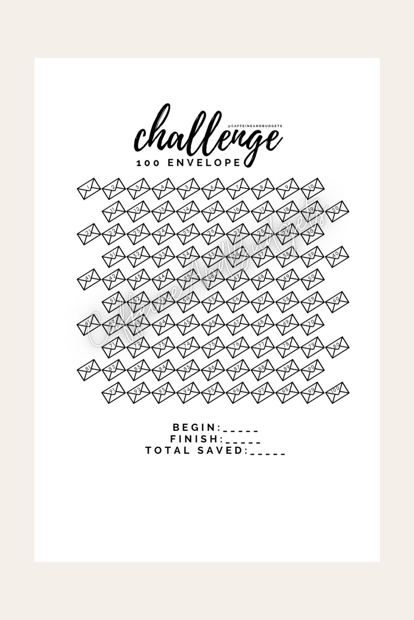 envelope challenge envelope challenge