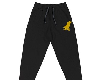 Golden Eagle Embroidered Joggers: Unisex Loungewear Sweatpants