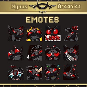 NEW Mothman Emote Set | Ready to use emotes for Twitch, Youtube, and Discord