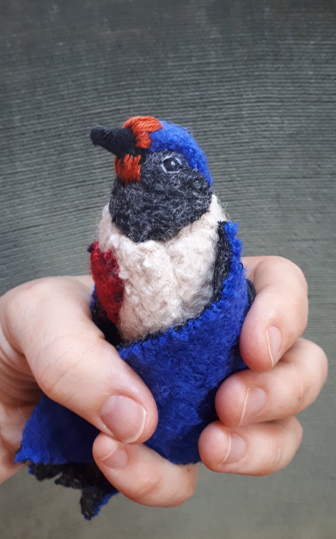 Bird art doll mobile barn swallow bird dollOOAK Textile Etsy