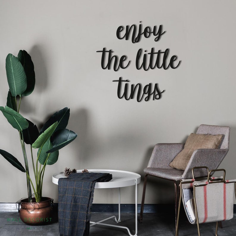 Enjoy the Little Things Sign Family Wall Art Motivational Etsy