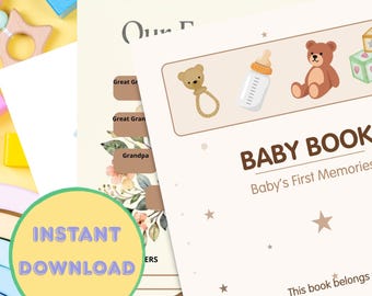 Baby's First Memories: Digital File Download Baby book