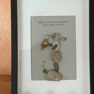 Mutter mit Baby/ Kleinkind,Steinbild, handgefertigt, Unikat