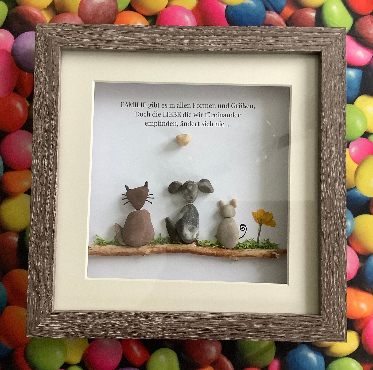 FamilieHund/Katze/Maus Steinbild Etsy