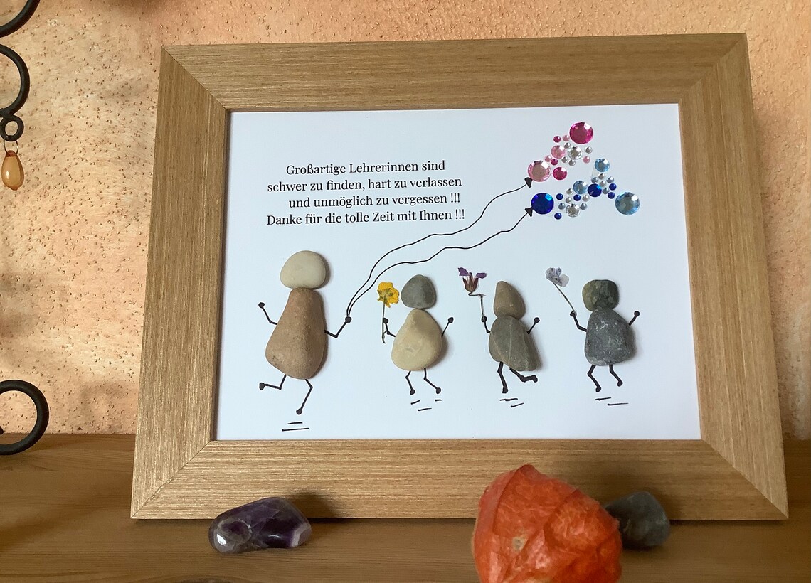 Abschied Lehrerin Steinbild mit Spruch Etsy