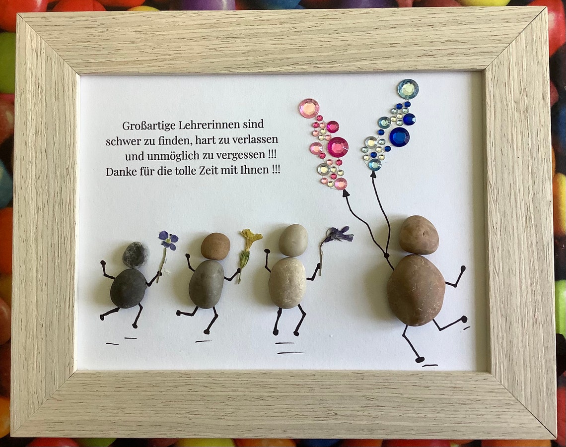 Abschied Lehrerin Steinbild mit Spruch Etsy