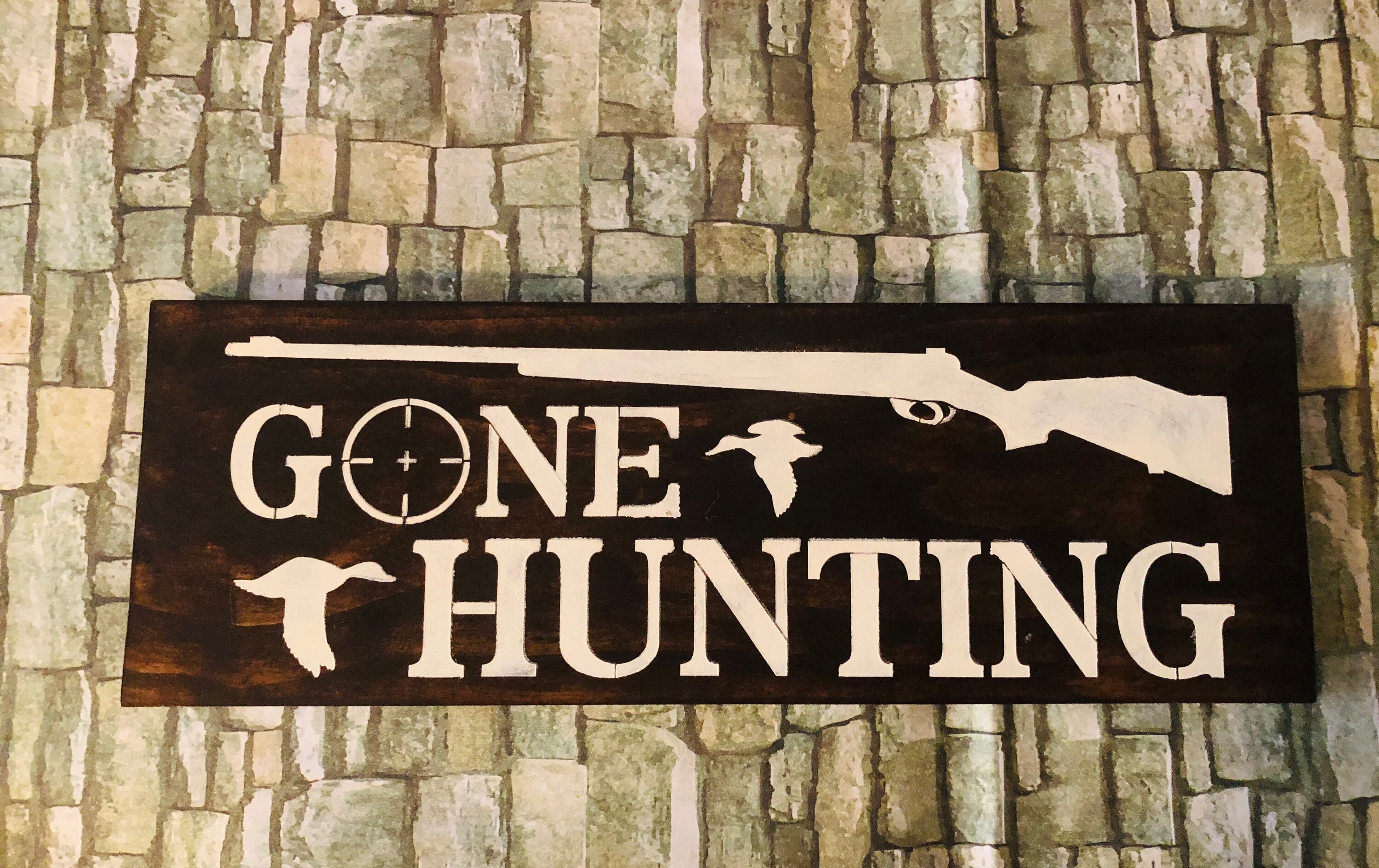 Gone Hunting Wall Décor/ Cadeau de chasse/Rustic Wood Etsy