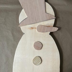 Wooden Tall SnowMan with hat Unfinished Craft/Christmas Craft/ wood Kit / Wood Craft  / Christmas Snowman Craft / Wood Cutout