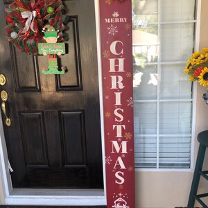 Merry Christmas 6 Foot Porch Leaner /Nativity Porch Sign/Christmas Décor/Front Door Sign/Christmas Wood Gift/Holiday Décor/Housewarming/
