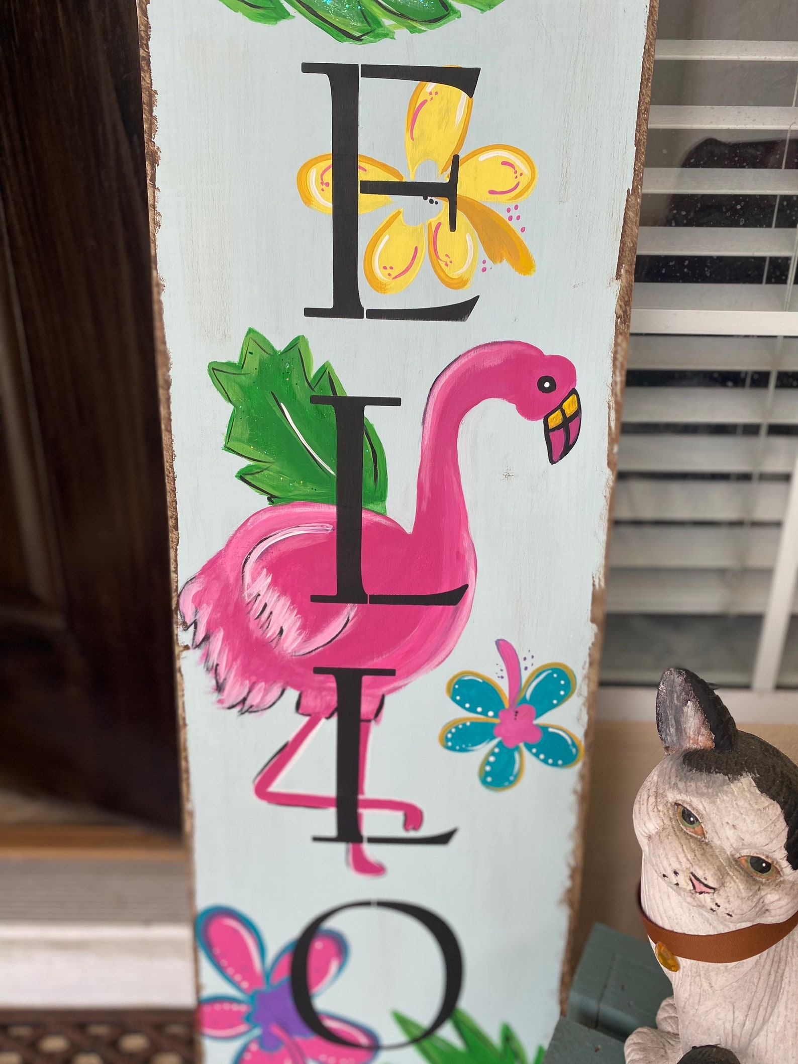 Flamingo Porch Sign / 4Ft Oh Hello There Porch Leaner / | Etsy