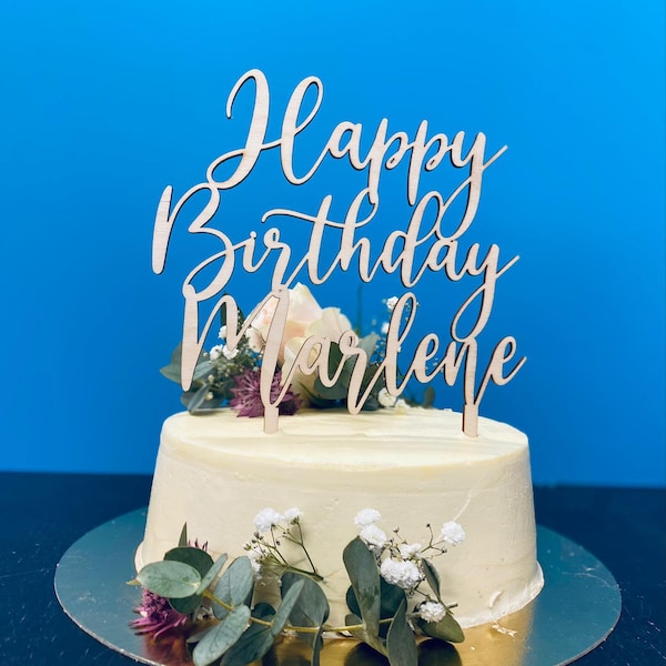 Geburtstagstorte Topper, Happy Birthday Topper, Personalisierter Tortentopper, Torte Geburtstag, Geschenk Geburtstag, Kuchenschmuck, Topper