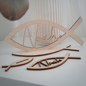 Personalized fish, baptism decoration, fish baptism, baptism gift, communion decoration, personalized baptism decoration, personalized baptism