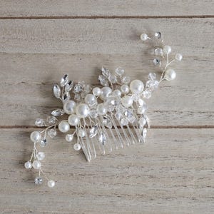 Hair comb bridal, hair accessories silver, hair accessories wedding, bridal comb silver, bridal headpiece silver, bridal jewelry