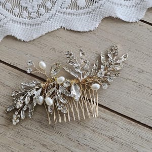Hair comb bridal, hair accessories gold, hair accessories wedding, headpiece bridal, bridal comb gold, bridal headpiece gold, hair comb, bridal jewelry