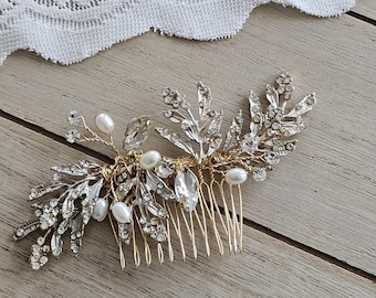 Hair comb bridal, hair accessories gold, hair accessories wedding, headpiece bridal, bridal comb gold, bridal headpiece gold, hair comb, bridal jewelry