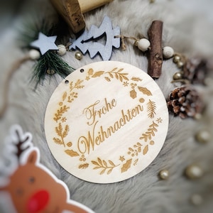 メリークリスマスのドアサイン、装飾的な木製のリングクリスマス