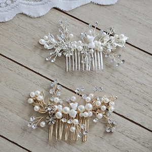 Hair comb bridal, hair accessories gold, hair accessories wedding, headpiece gold bridal, bridal comb gold, bridal headpiece silver, hair comb silver