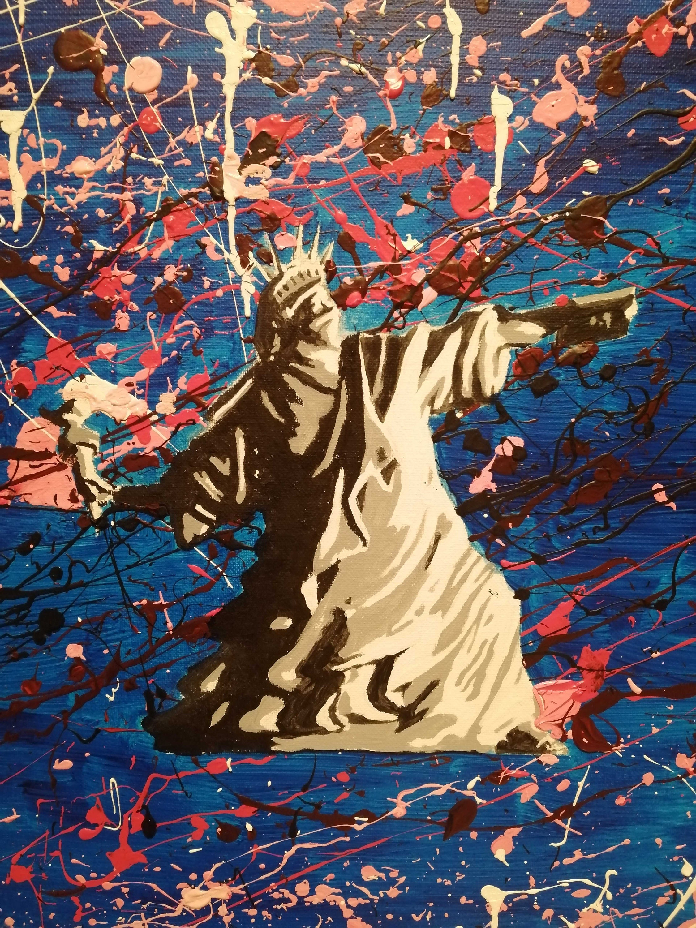 Acrylic Painting Riot of Liberty Etsy