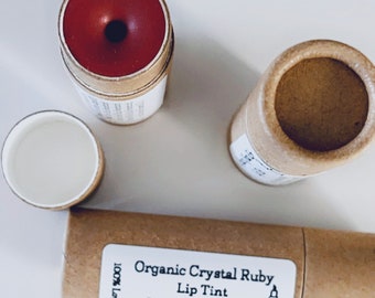 Organic BIODEGRADABLE Crystal-Ruby Lip Tint