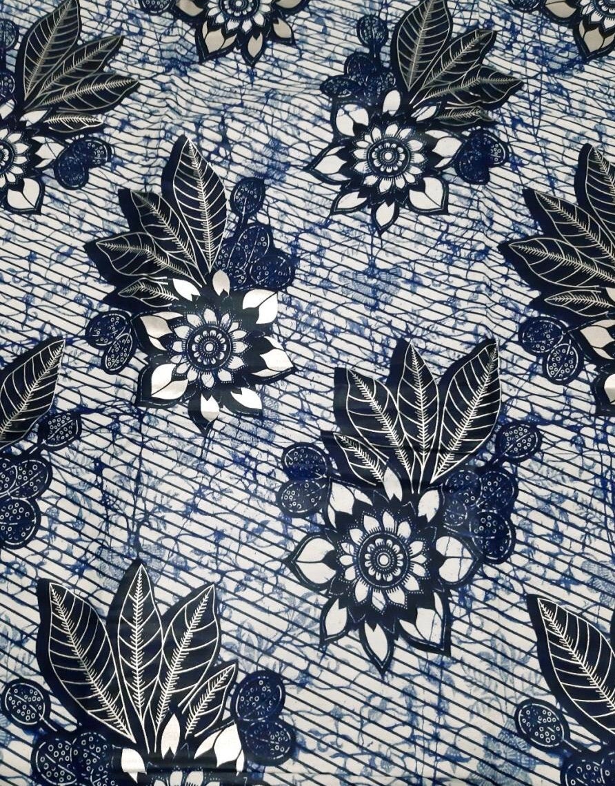 6 yards Navy blue silver reflection fabric 6 yards Etsy