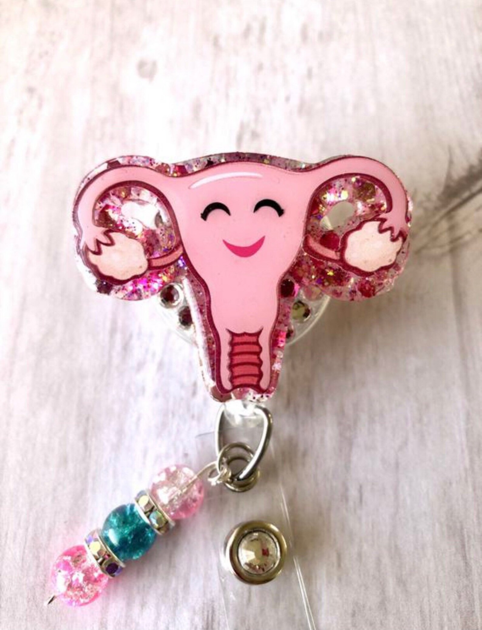 Uterus badge reel Uterus badge holder OBGYN badge holder Etsy