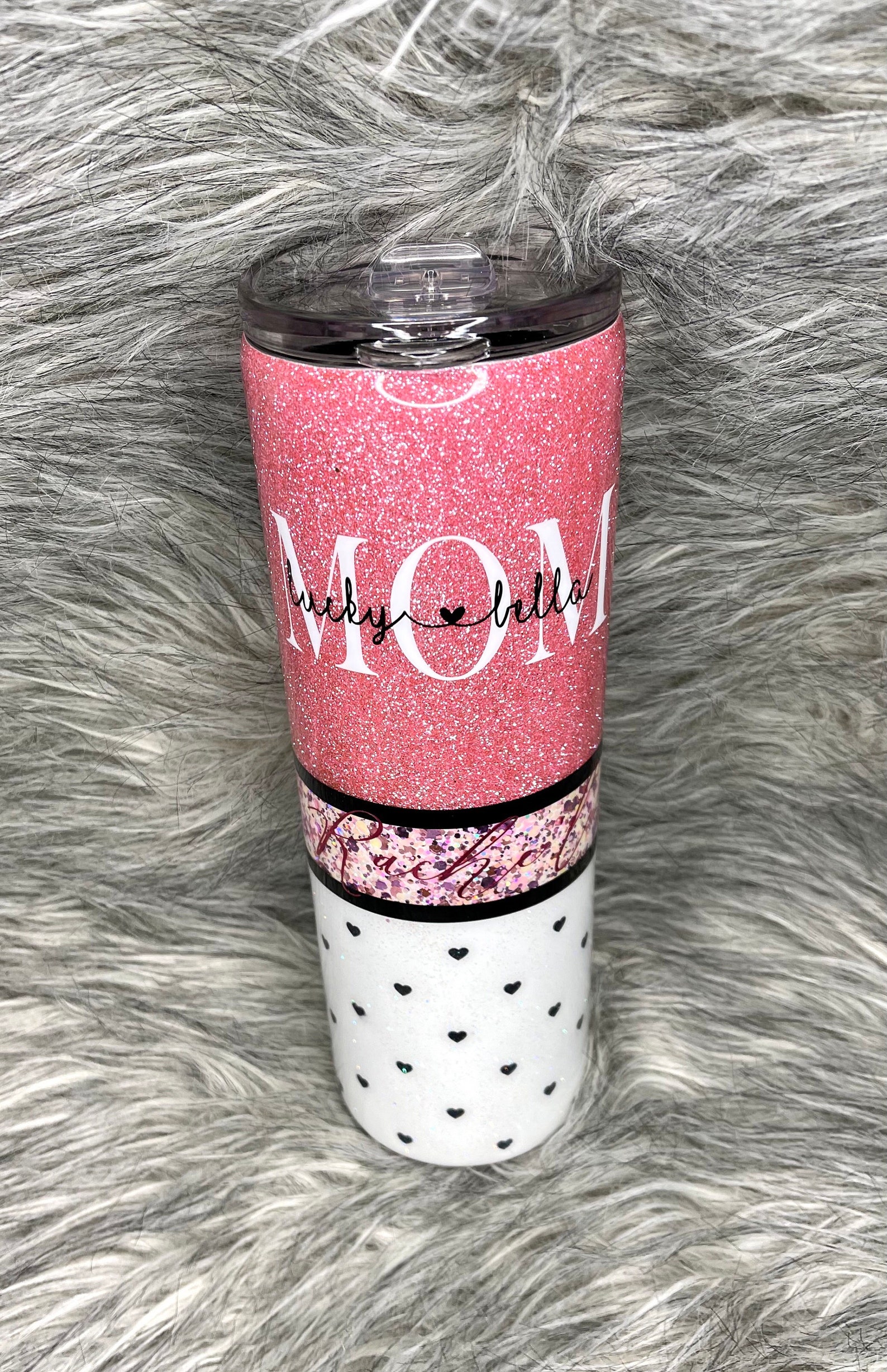 Mom glitter tumbler Pink glitter tumbler Mothers Day Etsy