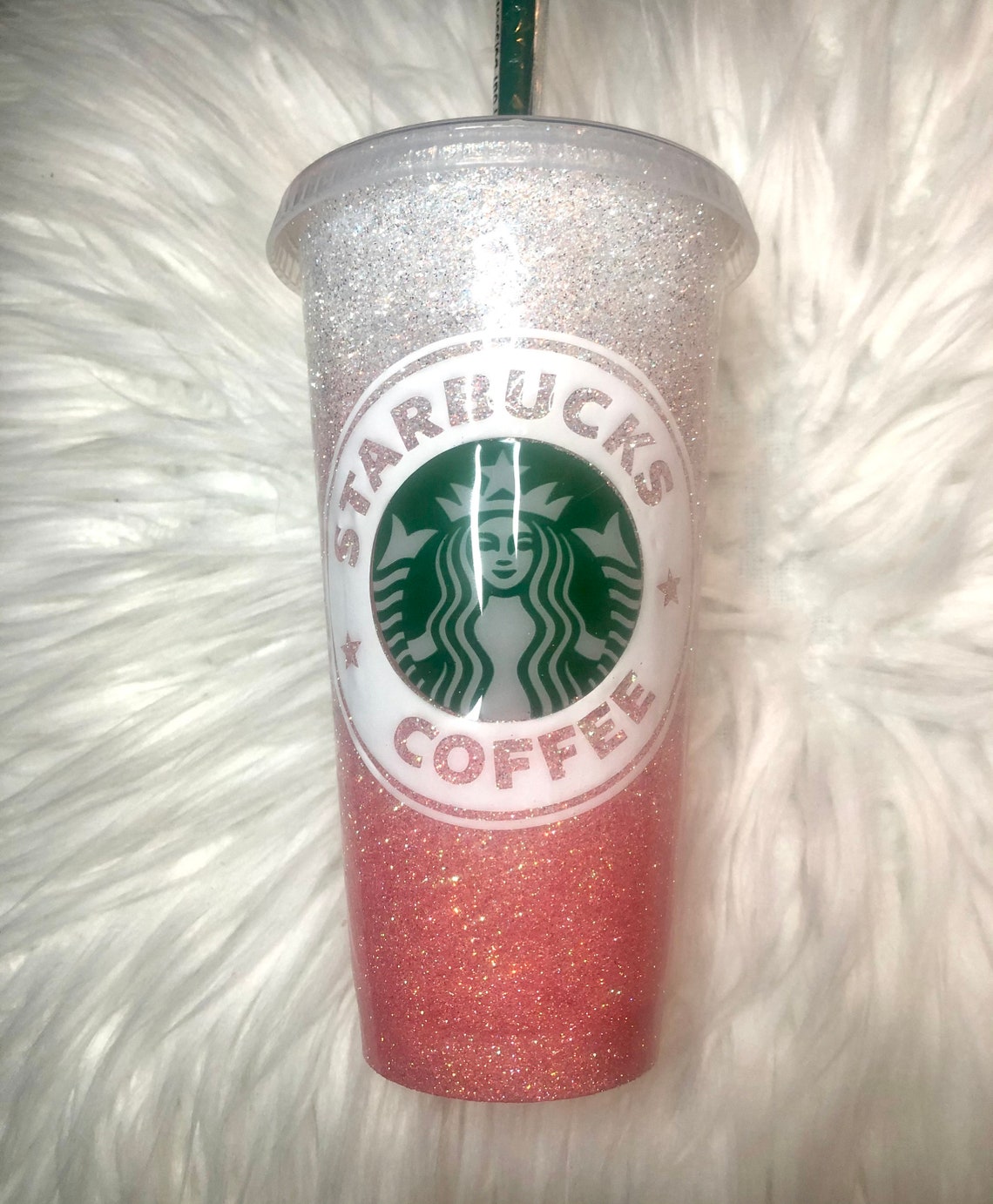 Starbucks pink ombre glitter cup Ombre glitter cup pink and Etsy