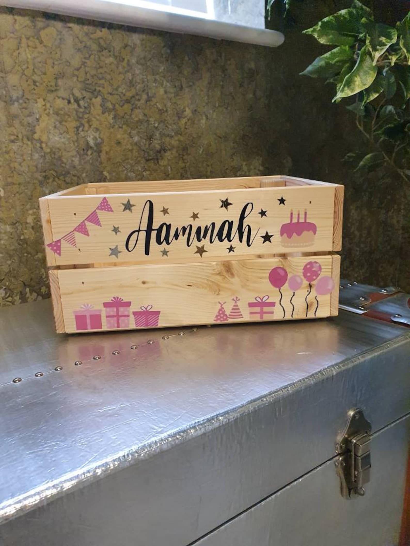 Personalised Birthday Crate Personalised Box Birthday Box Etsy UK