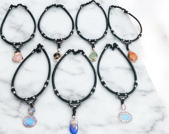 Gemstone necklaces made with love