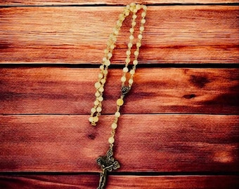 Rosario Católico – Cuentas de Piedras Preciosas Naturales hechas a mano con amor