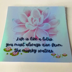 stickers la vie est comme un lotus célibataire