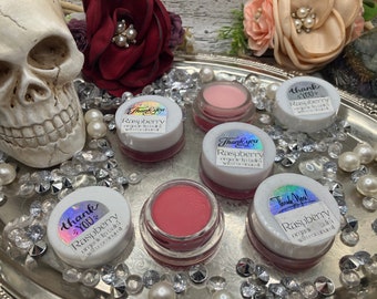 Raspberry organic coconut lip balms handmade with love