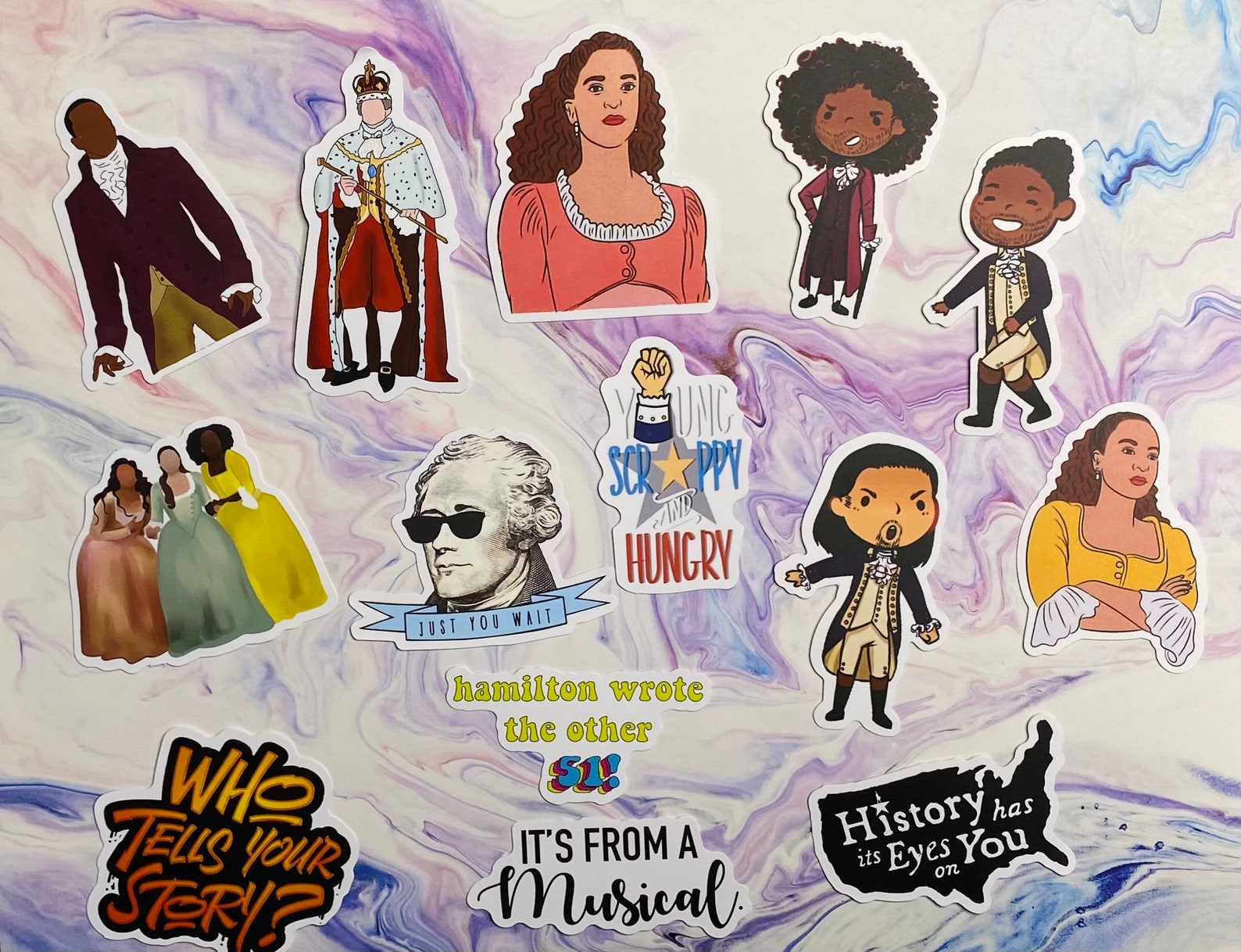Hamilton Musical Matte Stickers/Decal Pack de 10 Etsy