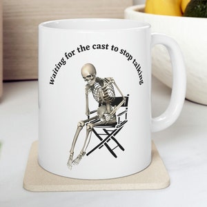 Personalized Waiting for the cast to stop talking Funny mug for Stage Director High School Musical Drama Director Assistant Stage Crew gift