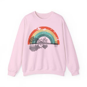 Sudadera con arcoíris y guitarra retro: regalo para guitarristas: estilo retro