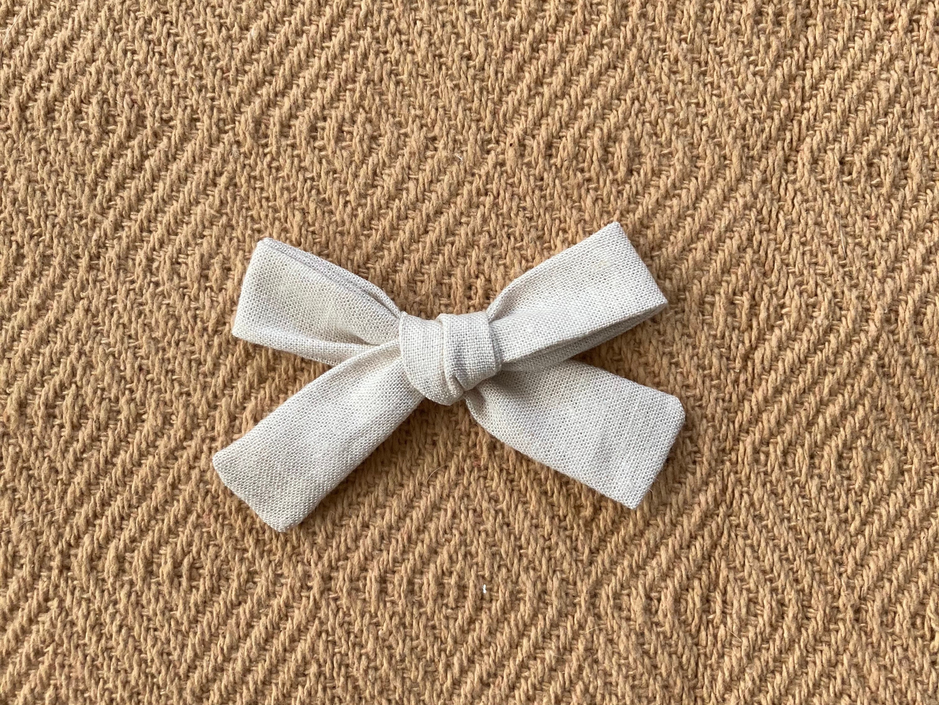 Beige Linen Bows Nylon bows Adult Bows Girl bows Nylon Etsy