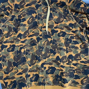 BAPE x MCM Camo Zip Hoodie Brown Bape Hoodle | Etsy